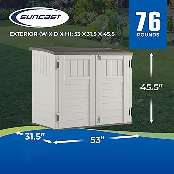 Amazon.com : Suncast 3 Pack 34 Cu Ft Capacity Horizontal Outdoor
